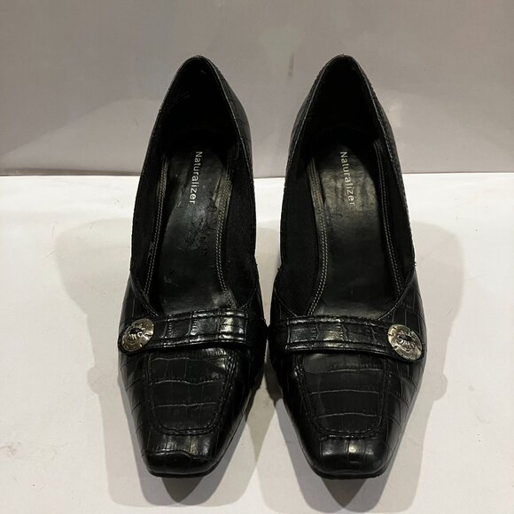 Naturalizer Shoes - Naturalizer Women's Shoes Heels Pumps Black Leather Size 9 EUC